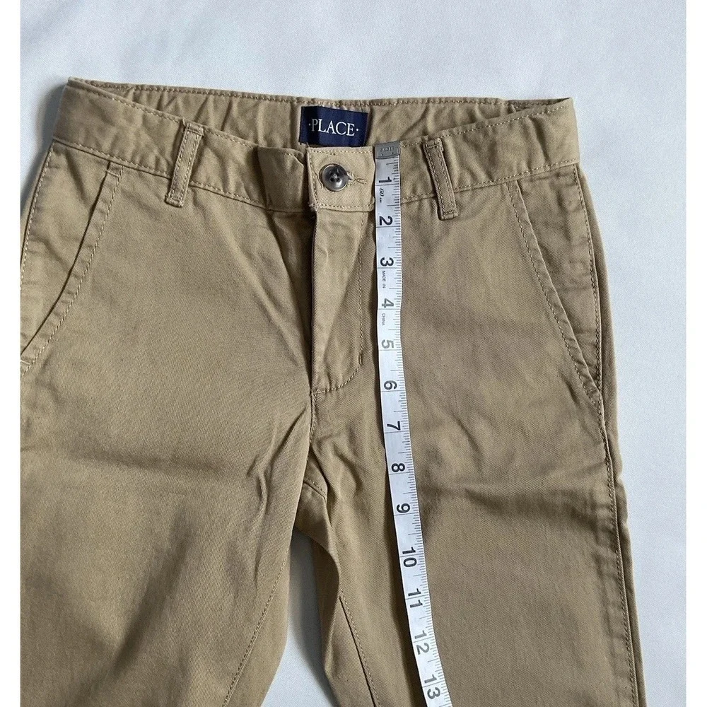 The Children's Place Chino Pants‎ Boys Uniform Khaki adjustable Waist Size 8